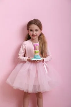 Dhink Nachtlamp LED Mermaid Pastel 16 CmBlauw/Roze - Warm Wit - 15min Timer