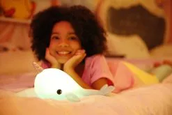 Dhink Nachtlamp LED Narwhale Pastel Blue26 Cm - Colour Changing - 15min Timer -meubels winkel product 693514