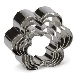 Patisse Uitduwvormpjes Bloem Inox Set 5 Stuks