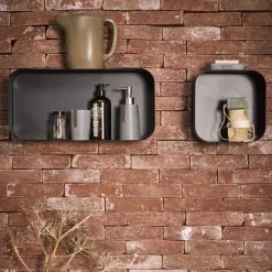 SEALSKIN Brix Wandkubus Groot Zwart -meubels winkel product 710534