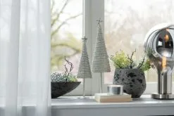 J-Line Tafellamp Bal Glas/IJzer 30x30x50cm - Grijs/Zilver -meubels winkel product 711239