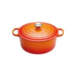 Le Creuset Braad-/Stoofpan Rond 22cm 3,30l Oranje Rood -meubels winkel product 717107