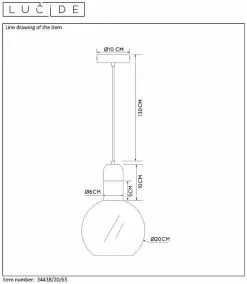 Lucide Julius Hanglamp Fume 1x40w E27 -meubels winkel product 719994