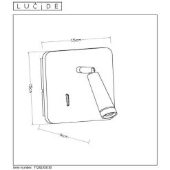 Lucide Oregon Bedlamp Zwart 1x3w LED -meubels winkel product 720429