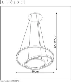Lucide Triniti Hanglamp Zwart 1x62w LED 15 Lucide Triniti Hanglamp Zwart 1x62w LED -meubels winkel product 720448