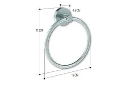 Allibert Coperblink Handdoekring Geborsteld Chroom