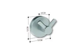 Allibert Coperblink Dubbele Haak Geborsteld Chroom