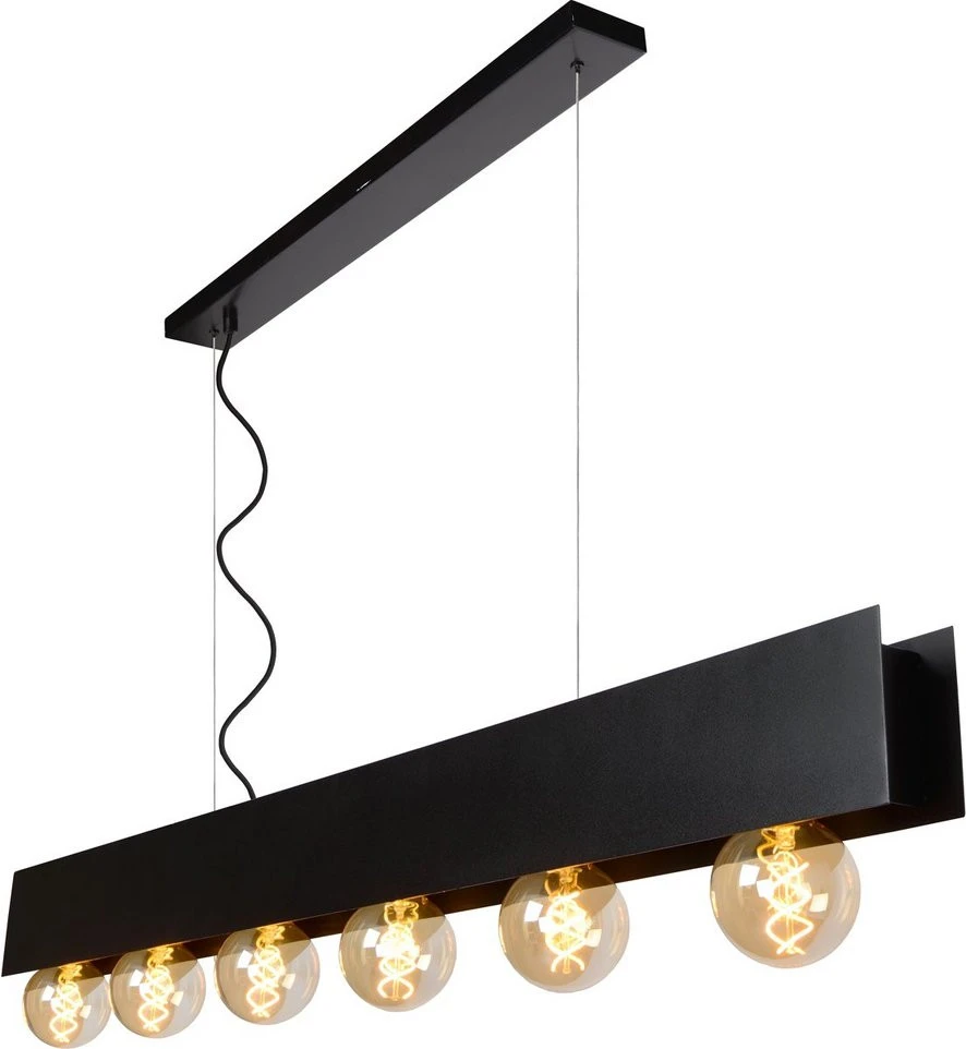 Lucide Surtus Hanglamp Zwart 6x60w E27 7 Lucide Surtus Hanglamp Zwart 6x60w E27 - Afbeelding 5