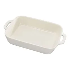 Staub Ovenschaal Rechthoekig 20x16 Cm Ivoor - 1.1 L - Keramiek