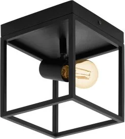 Eglo Silentina Plafondlamp Zwart 1x E27 Socket