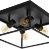 Eglo Silentina Plafondlamp Zwart 4x E27 Socket -meubels winkel product 730086