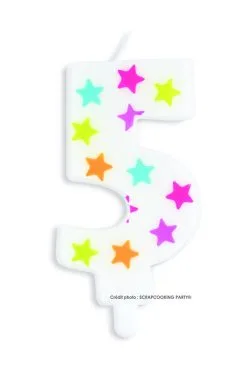 SCRAP COOKING ScrapCooking Verjaardagskaars Cijfer 5