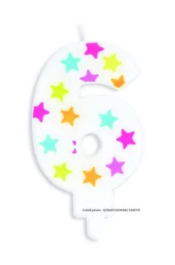 SCRAP COOKING ScrapCooking Verjaardagskaars Cijfer 6