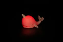Dhink Nachtlamp Narwhale Pastel Roze 10cm + Timer - Babylight Serie -meubels winkel product 735539