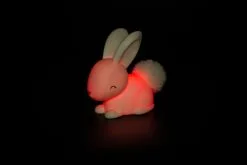 Dhink Nachtlamp Bunny Wit 10cm Timer - Nepbont Staart - Babylight -meubels winkel product 735550