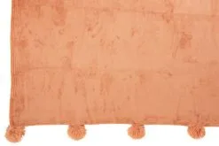 J-Line Plaid Pompom Oud Roze 130x170 Cm Polyester -meubels winkel product 736245
