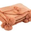 J-Line Plaid Pompom Oud Roze 130x170 Cm Polyester -meubels winkel product 736246