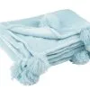J-Line Plaid Pompom Hemelsblauw 130x170 Cm Polyester -meubels winkel product 736261