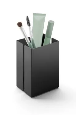 ZACK Potes Badkamer Bakje RVS Zwart 7.5x10.2x6cm - EVA Voetjes