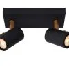 Lucide Grony Plafondspot Zwart Mat Goud 2x 5W Dim-to-Warm -meubels winkel product 756675