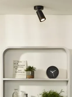 Lucide Xyrus Opbouwspot Zwart Enkel 1x GU10 Dim-to-Warm Lamp 5W -meubels winkel product 756785