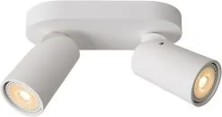 Lucide Xyrus Opbouwspot Wit Dubbel 2x GU10 Dim-to-Warm Lamp 5W