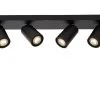 Lucide Xyrus Opbouwspot Zwart 4-lichts 4x GU10 Dim-to-Warm Lamp 5W