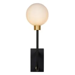 Lucide Berend Wandlamp Badkamer Zwart G9 Led Lamp - IP44 -meubels winkel product 756876