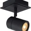 Lucide Lennert Opbouwspot Badkamer Zwart IP44 - Met Dimbare GU10 Lamp 5W -meubels winkel product 756940