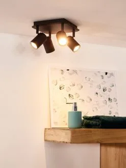 Lucide Lennert Plafondspot Zwart 4x5w GU10 -meubels winkel product 756942