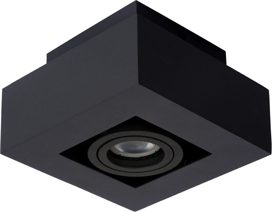 Lucide Xirax Plafondlicht Zwart 1x 5W GU10 Led Dim-To-Warm 4 Lucide Xirax Plafondlicht Zwart 1x 5W GU10 Led Dim-To-Warm - Afbeelding 2