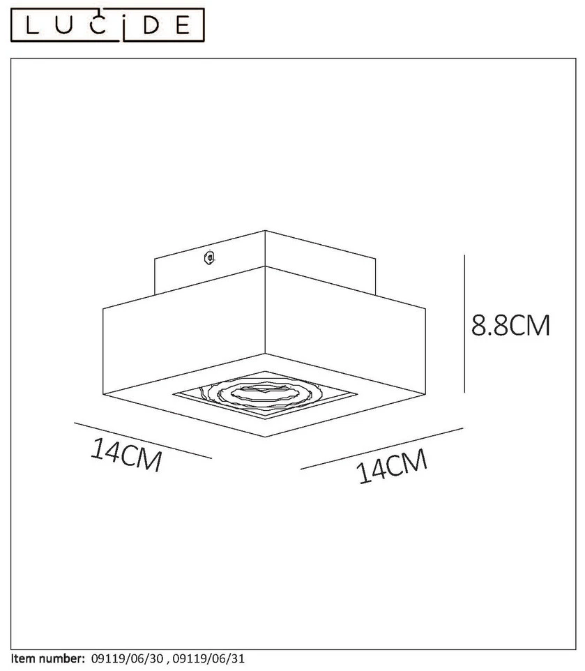 Lucide Xirax Plafondlicht Zwart 1x 5W GU10 Led Dim-To-Warm 9 Lucide Xirax Plafondlicht Zwart 1x 5W GU10 Led Dim-To-Warm - Afbeelding 7