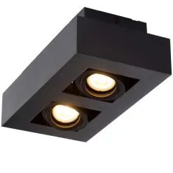 Lucide Xirax Plafondlicht Zwart 2x 5W GU10 Led Dim-To-Warm 13 Lucide Xirax Plafondlicht Zwart 2x 5W GU10 Led Dim-To-Warm -meubels winkel product 756974