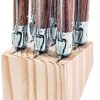 Laguiole Steakmes Set 6 Stuks Wood In Houten Blok By Style De Vie