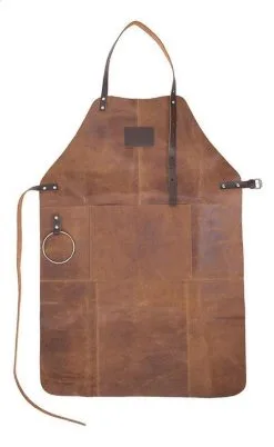 Cosy & Trendy Cosy&Trendy Keukenschort Bruin Leder 80x54 Cm - BBQ Schort