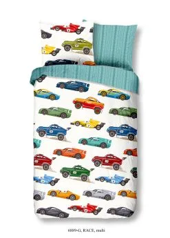 Good Morning Dekbedovertrek Auto's 140x220 Cm Katoen