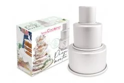 SCRAP COOKING ScrapCooking Cakevorm Ronde Toren Set 3 Vormen - Hoogte 30cm