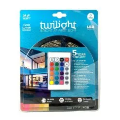 Twilight Ledstrip 5m IP65 RGB 24W - 1500 Lumen