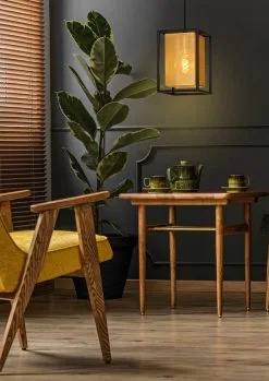 Lucide Sansa Hanglamp Zwart/Goud 1x E27 Socket -meubels winkel product 782499