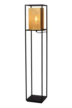Lucide Sansa Vloerlamp Zwart/Goud 1x E27 Socket
