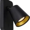 Lucide Turnon Wandspot Zwart-Goud 1x 5W Dim-to-Warm -meubels winkel product 782788