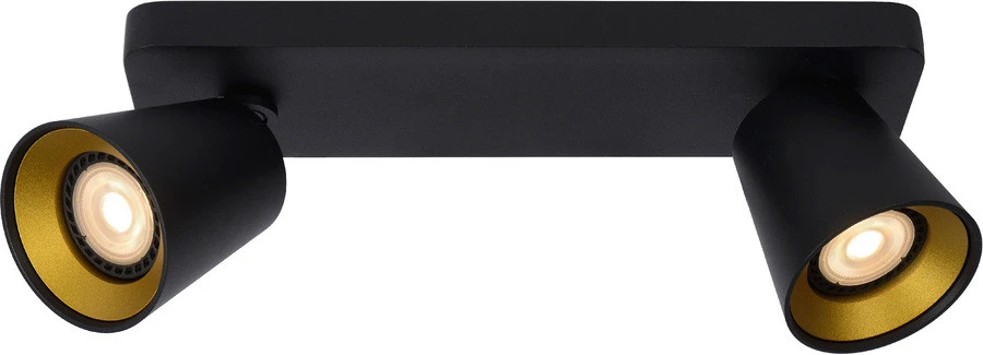 Lucide Turnon Plafondspot Zwart-Goud 2x 5W Dim-to-Warm 3 Lucide Turnon Plafondspot Zwart-Goud 2x 5W Dim-to-Warm