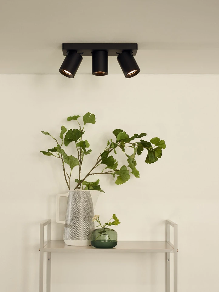 Lucide Nigel Plafondspot Zwart Richtbaar 3x 5W Dim-to-warm 9 Lucide Nigel Plafondspot Zwart Richtbaar 3x 5W Dim-to-warm - Afbeelding 7