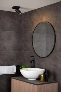 Lucide Taylor Plafondspot Badkamer Zwart 1x 5W Dim-to-warm -meubels winkel product 782863