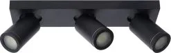 Lucide Taylor Plafondspot Badkamer Zwart 3x 5W Dim-to-warm -meubels winkel product 782875