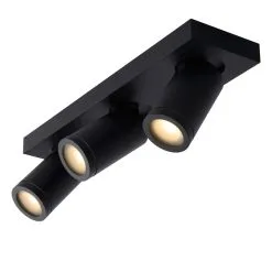 Lucide Taylor Plafondspot Badkamer Zwart 3x 5W Dim-to-warm -meubels winkel product 782878