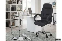 Bureaustoel Clever PU Zwart -meubels winkel product 783382