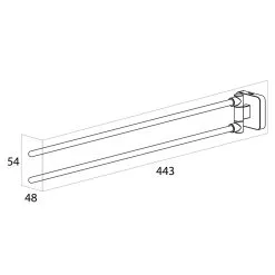 Tiger Onu Badhanddoekrek 2 Armig Rvs -meubels winkel product 784980