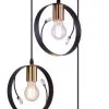 Globo Vigo Hanglamp Zwart Metaal 3x E27 Socket -meubels winkel product 787299