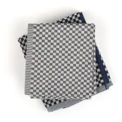 Bunzlau Castle Keukenhanddoek Check 65x65 Cm - Dark Blue -meubels winkel product 789522